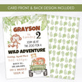zoo themed birthday invitation template